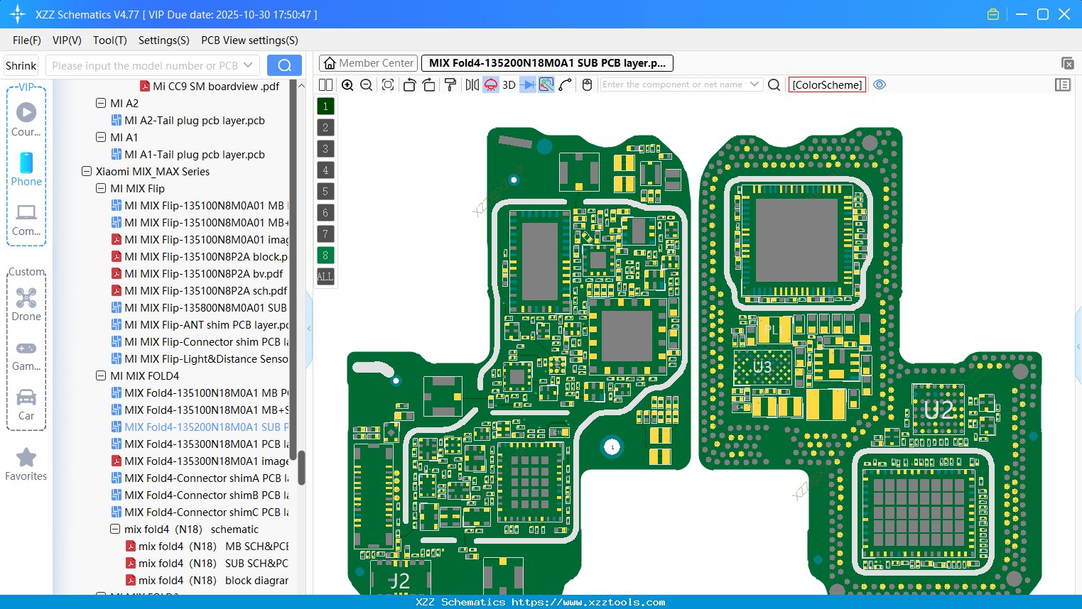 Xiaomi MIX Fold4-135200N18M0A1 SUB PCB Layer